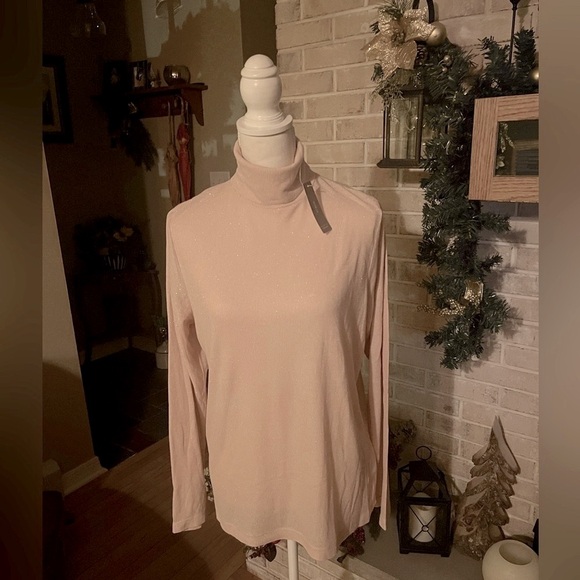 J. Crew Sweaters - J.Crew Blush Metallic Turtleneck XXL